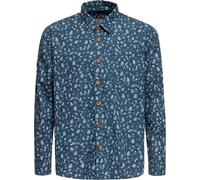 King Kerosin Camicia a maniche lunghe con tatuaggi di marinai M Blu