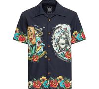 King Kerosin Camicia Aop KKU35013 M Nero