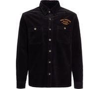 King Kerosin Camicia Cord Workwear "Ride Free" KKI35023 S Nero