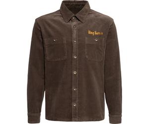 King Kerosin Camicia da lavoro in velluto a coste "Split The Road" KKI35024 XL Marrone
