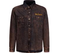 King Kerosin Camicia di jeans Workwear "Split The Road" KKI35022 S Marrone
