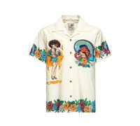 King Kerosin Camicia hawaiana da uomo · Maglietta hawaiana · Artwork · Stampa · Messico · Pinup · Retro · Vintage · Rockabilly · 50s · Manica corta · Collo a risvolto · Biker · Camionista · Acapulco