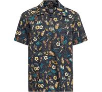 King Kerosin Camicia hawaiana M Nero