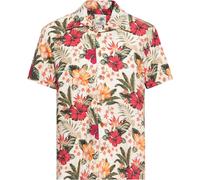 King Kerosin Camicia hawaiana S Bianco