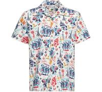 King Kerosin Camicia hawaiana tropicale Aop "Paris" KKU45057 XXL Bianco