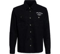 King Kerosin Camicia in denim Workwear "Ride Free" KKI35021 S Nero