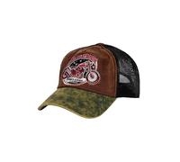 King Kerosin Cappellino da uomo | Vintage | Retro | Bobber | Moto | Biker | Washed | Mesh | Snapback Bobber Garage, marrone, Taglia unica