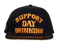 King Kerosin Cappello Snapback Da Uomo "Supporta Il Giorno Di Bere" In Nero