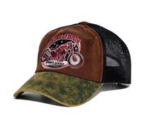 King Kerosin Cappello Vintage Trucker "Bobber Garage" KKI4C067 Einheitsgröße Marrone