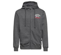 King Kerosin Felpa con cappuccio da uomo con zip | felpa | felpa con cappuccio | toppa | ricamo | vintage | retrò | California Speed Superior, grigio., L