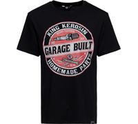 King Kerosin Garage Built, maglietta XL male Nero/Rosso/Grigio