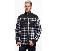 King Kerosin Lone Wolf Camicia moto, nero-bianco, taglia S per maschi