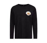 King Kerosin Maglia a maniche lunghe da uomo | California | maniche lunghe | 50S | Vestibilità regolare | stampa frontale | Retro | Vintage | College| Baseball | Raglan California Motor State, Nero ,