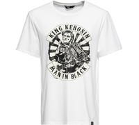 King Kerosin Maglietta Classic "Man In Black" KKU41066 5XL Bianco