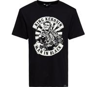 King Kerosin Maglietta Classic "Man In Black" KKU41066 S Nero