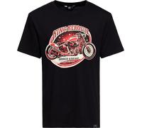 King Kerosin Maglietta classica Fp "Bobber Garage" KKI41054 5XL Nero