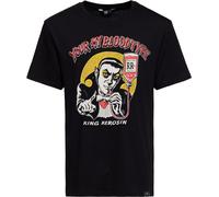 King Kerosin Maglietta classica "Sei il mio gruppo sanguigno" KKI31004 S Nero