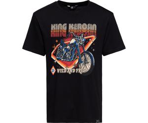 King Kerosin Maglietta classica "Wild And Free" KKU41068 3XL Nero