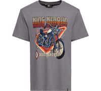 King Kerosin Maglietta classica "Wild And Free" KKU41068 XXL Grigio