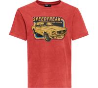 King Kerosin Maglietta "Speed Freak" lavata ad olio KKU41062 3XL Rosso