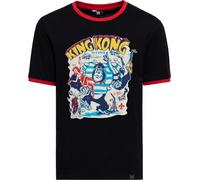 King Kerosin Maglietta Vintage Ringer "Paris" KKU41056 M Nero