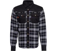 King Kerosin Motor Gear - Flannell, camicia/giacca in tessuto M male Nero/Bianco