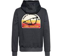 King Kerosin Motor Gear - Frame of Wilderness, felpa con zip M male Grigio