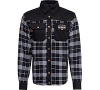 King Kerosin Motor Gear - Kustom Kulture, camicia/giacca in tess M male Nero/Bianco