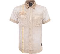King Kerosin Motor Service, camicia a manica corta S male Marrone Chiaro