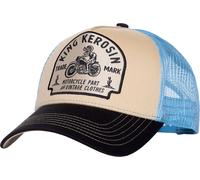 King Kerosin Motorcycle Parts and Vintage Clothes, tappo Taglia Unica male Beige/Nero/Azzurro