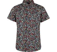King Kerosin Motorcycle Tools Shirt Uomo Camicia Maniche Corte Nero M 100% Cotone Regular