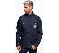 King Kerosin Motorcycles Supplies Camicia moto, blu, taglia S per maschi