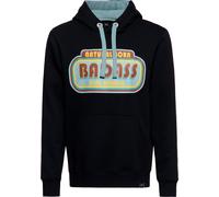 King Kerosin Natural Born Badass, felpa con cappuccio XL male Nero/Azzurro