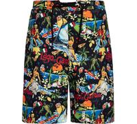 King Kerosin Pantaloncini da bagno Aop KKU411052 S Nero