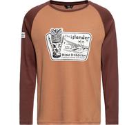 King Kerosin Raglan Longsleeve With Print "The Islander" KKI32005 3XL Marrone