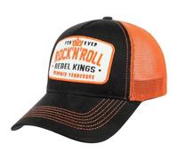 King Kerosin Rebel Kings Trucker Hat Unisex Cappello Nero 100% Cotone