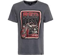 King Kerosin Red Baron Maglietta, grigio, taglia S per maschi