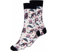King Kerosin Rockabilly Devil Calzini, bianco-rosso, taglia 43 46 per maschi