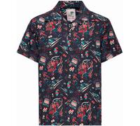 King Kerosin Rockabilly Devil Camicia a maniche corte, nero-multicolore, taglia XL per maschi