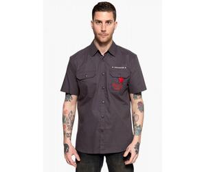 King Kerosin Shining Racer, camicia a manica corta M male Grigio/Bianco/Blu/Rosso