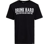 King Kerosin T-shirt Contrast Seam "Drink Hard" KKU41057 M Nero
