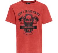 King Kerosin T-shirt lavata ad olio "Dontread On Me" KKU41061 M Rosso