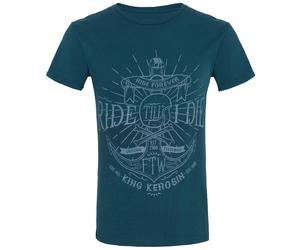 King Kerosin T-shirt Ride Till I Die Watercolour Blue M Blu