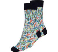 King Kerosin Tiki Cocktail Calzini, nero-blu, taglia 39 42 per maschi