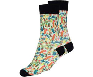 King Kerosin Tiki Cocktail Calzini, nero-verde, taglia 39 42 per maschi