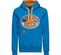 King Kerosin Titties and Beer, felpa con cappuccio L male Blu/Marrone Chiaro