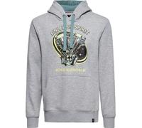 King Kerosin Unleash Spirit, felpa con cappuccio M male Grigio Chiaro/Azzurro