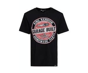 King Kerosin Uomo Garage Built T-Shirt Not Applicable, Nero, L