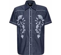 King Kerosin Western Camicia a maniche corte, taglia L per maschi