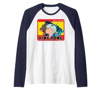 King Kong Skull Island Mitsume Personaggio Posa Classico Anime Maglia con Maniche Raglan